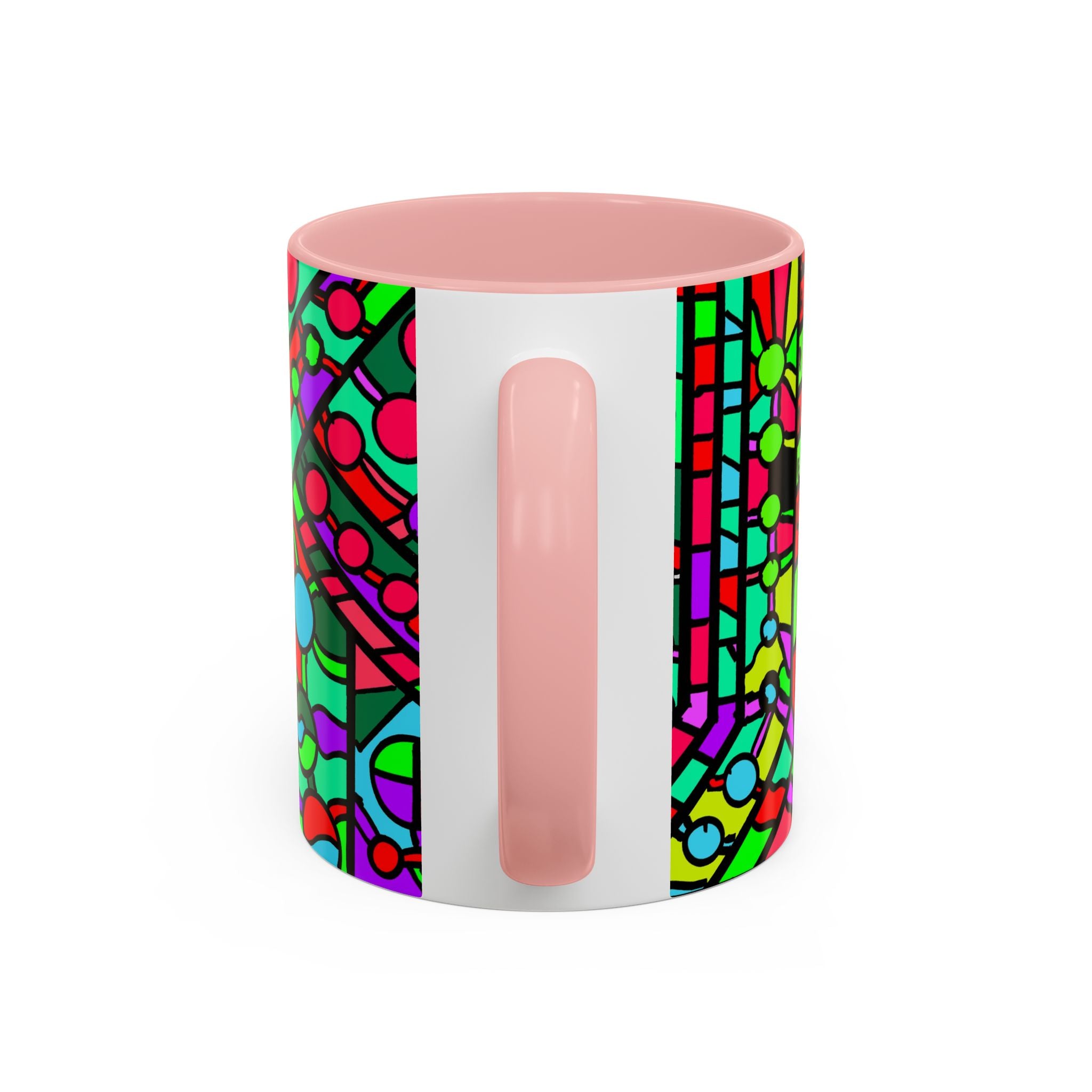 Portal 1  Mug -Colorful Geometric Accent Coffee Mug — Vibrant Abstract Pattern (11/15oz)