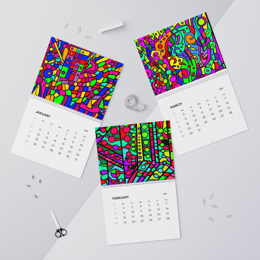 2026 Bright Abstract Wall Calendar T — The Portal Calender -by Cappell