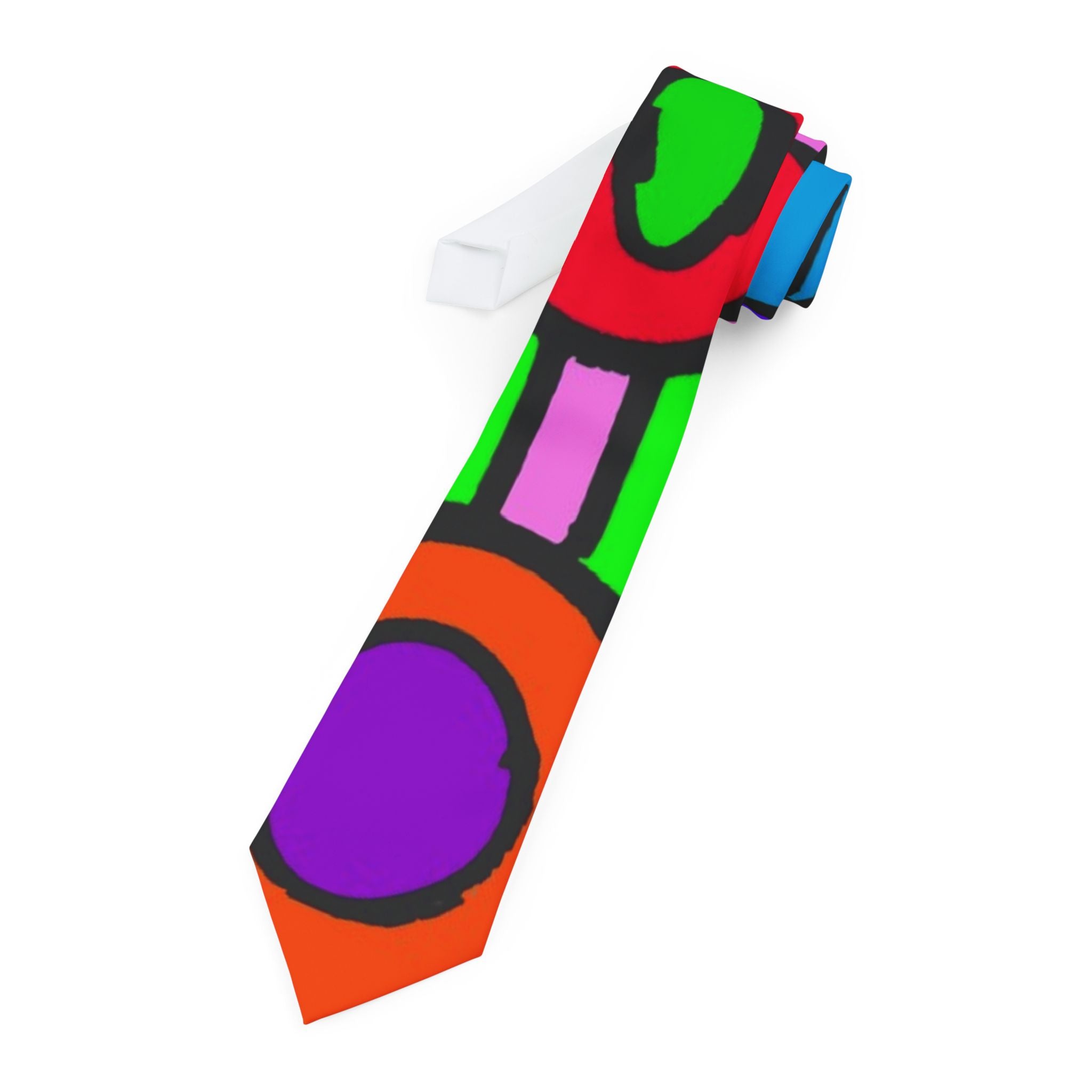 Portal 5 Tie - Colorful Abstract Necktie for Creative Professionals