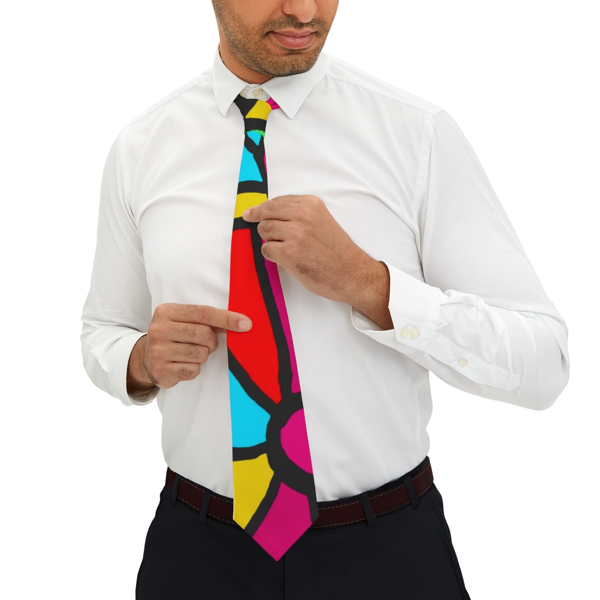 The Portal Tie 5 -Colorful Stained Glass Necktie