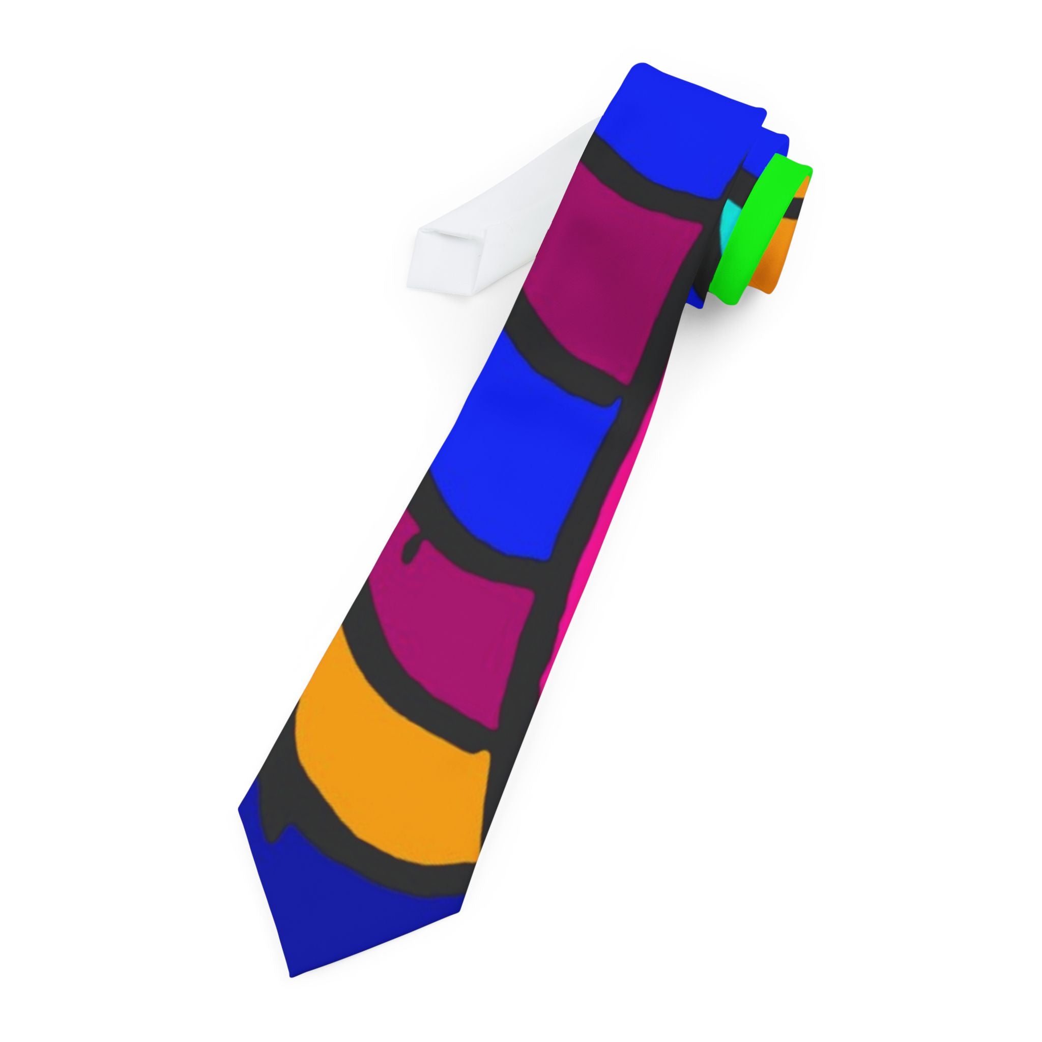 Portal Tie 9-Vibrant Graffiti Necktie for Creative Professionals