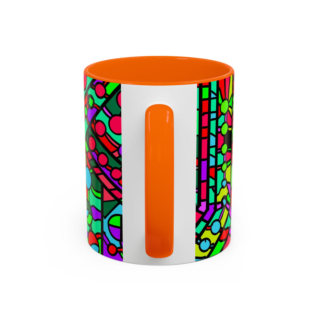 Portal 1  Mug -Colorful Geometric Accent Coffee Mug — Vibrant Abstract Pattern (11/15oz)