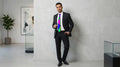 Portal 7 tie-Vibrant Geometric Necktie - Colorful Stylish Accessory for Special Occasions