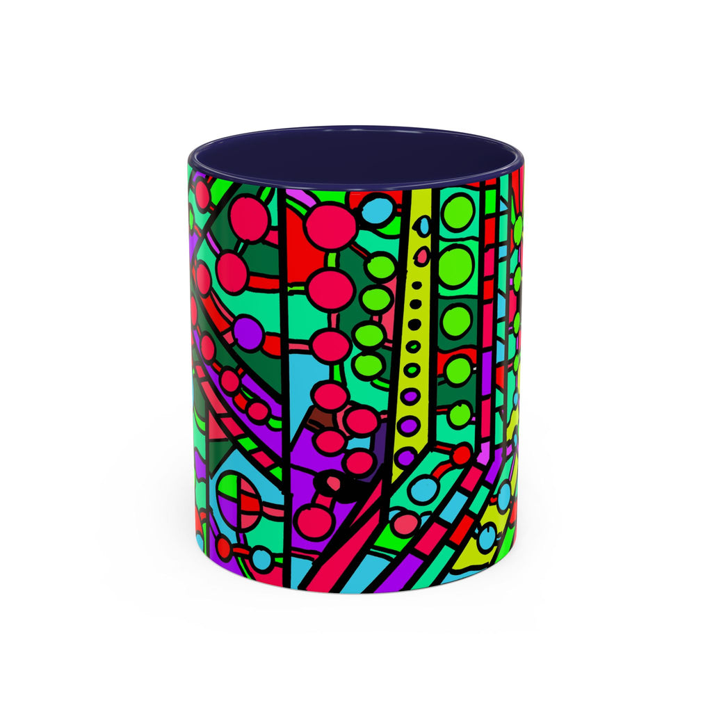 Portal 1  Mug -Colorful Geometric Accent Coffee Mug — Vibrant Abstract Pattern (11/15oz)