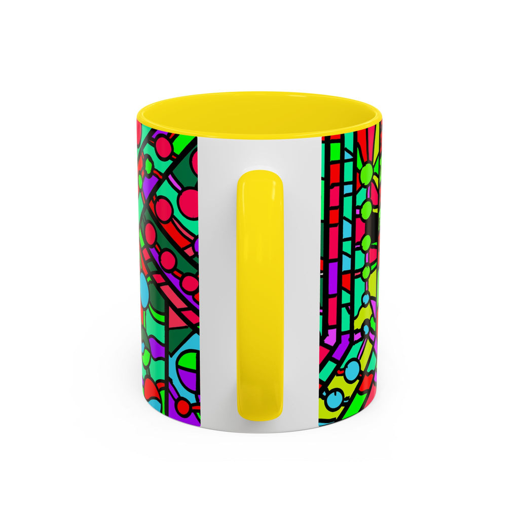 Portal 1  Mug -Colorful Geometric Accent Coffee Mug — Vibrant Abstract Pattern (11/15oz)