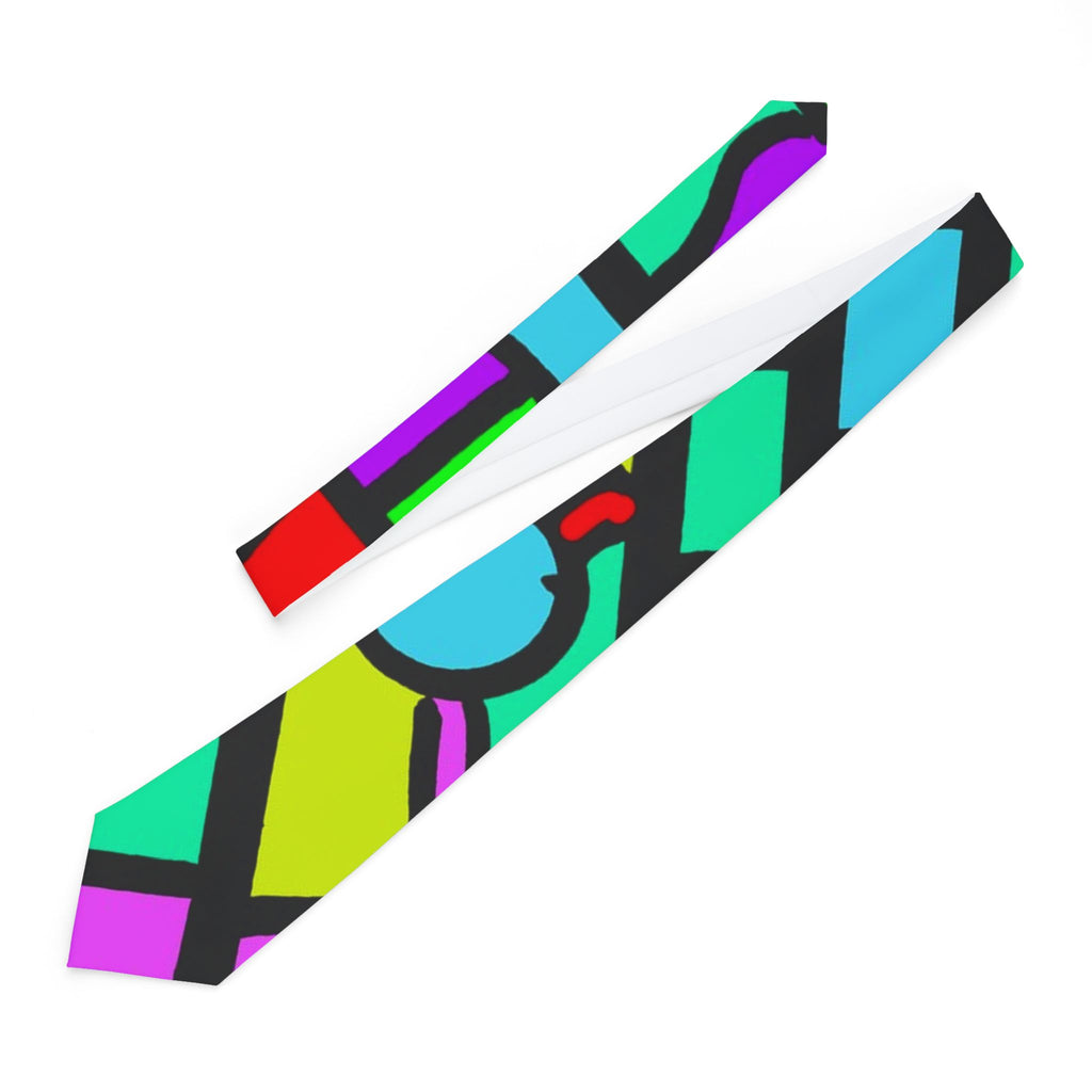 Portal Tie 11 -Colorful Abstract Necktie for Artistic Expressions