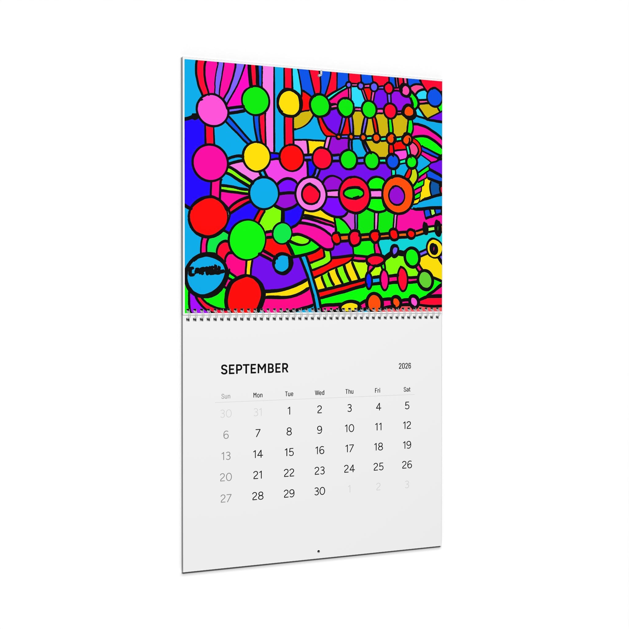 2026 Bright Abstract Wall Calendar T — The Portal Calender -by Cappell