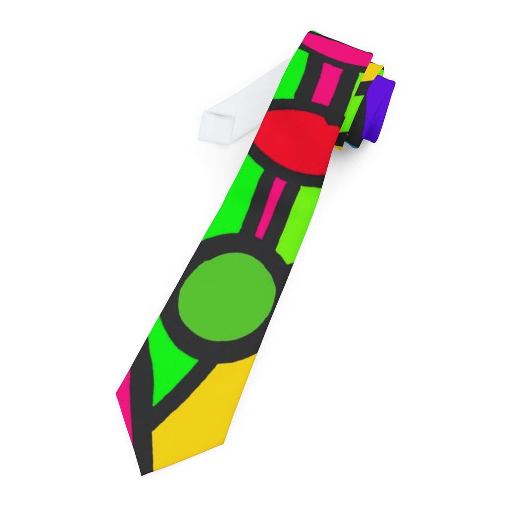 Portal Tie 6 -Colorful Geometric Necktie - Bold and Vibrant Design for Formal Occasions