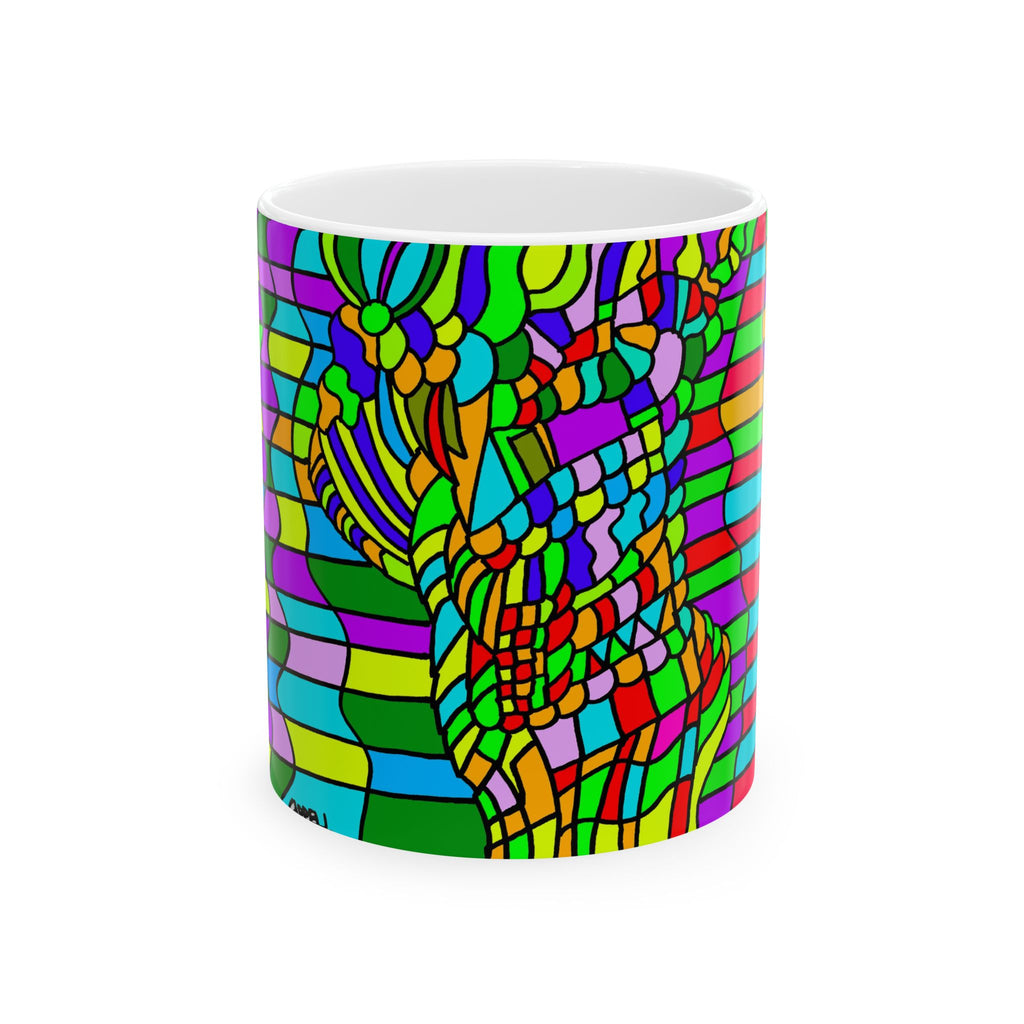Portal 6 Mug- Colorful Ceramic Mug — Bright Cannabis Nug Design (11oz & 15oz)