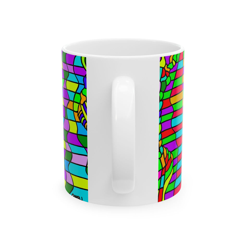 Portal 6 Mug- Colorful Ceramic Mug — Bright Cannabis Nug Design (11oz & 15oz)