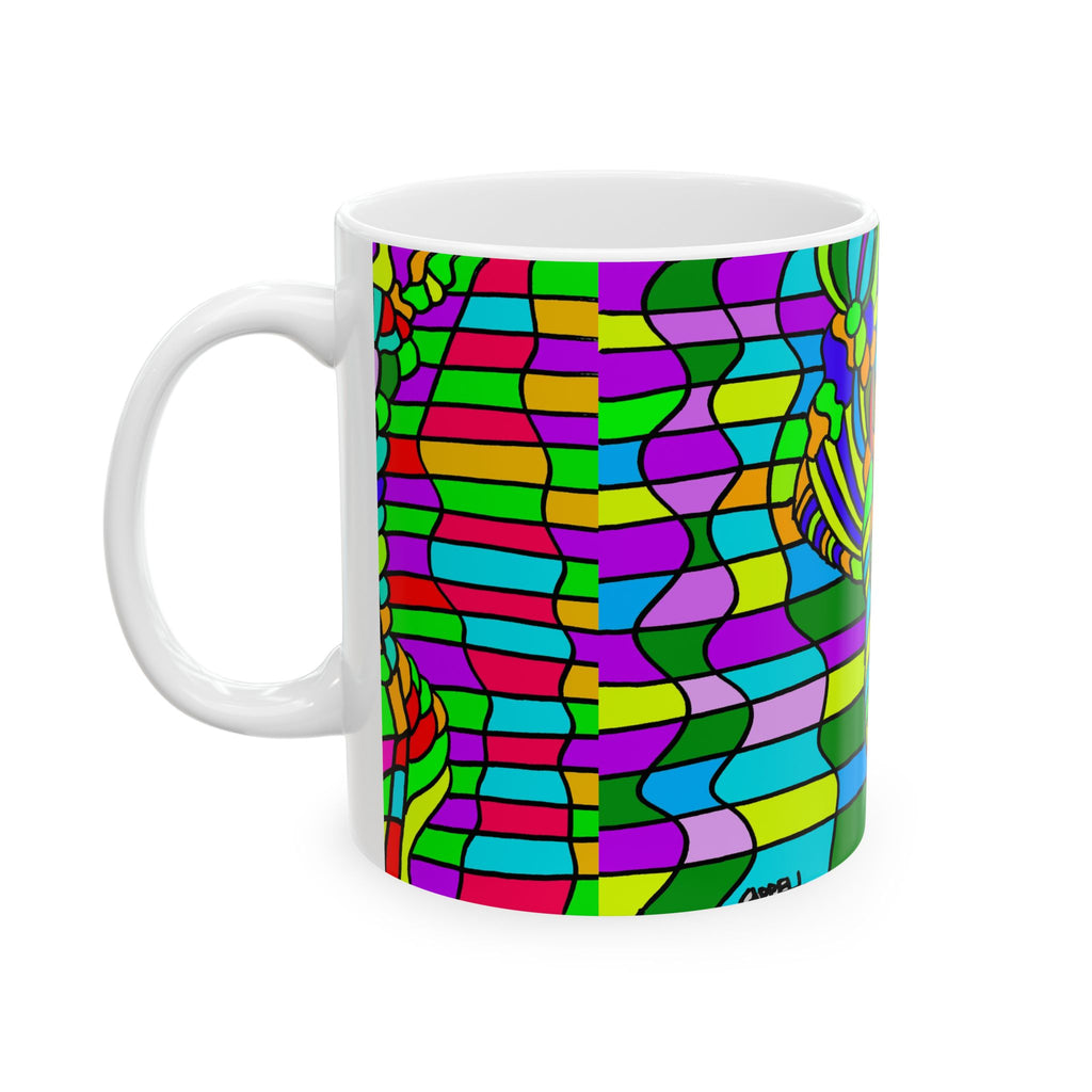 Portal 6 Mug- Colorful Ceramic Mug — Bright Cannabis Nug Design (11oz & 15oz)
