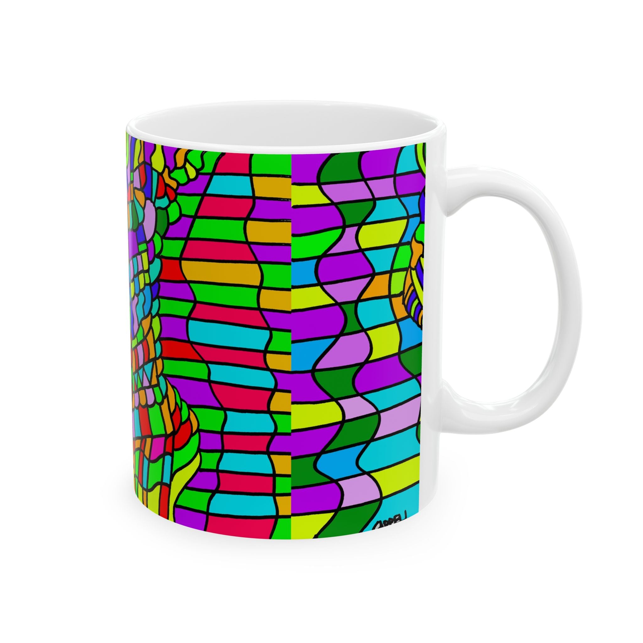 Portal 6 Mug- Colorful Ceramic Mug — Bright Cannabis Nug Design (11oz & 15oz)
