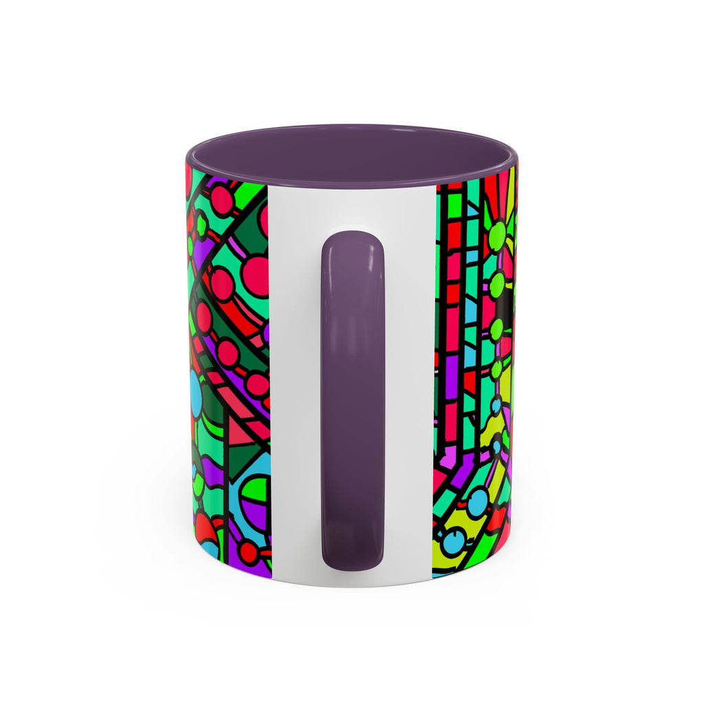 Portal 1  Mug -Colorful Geometric Accent Coffee Mug — Vibrant Abstract Pattern (11/15oz)