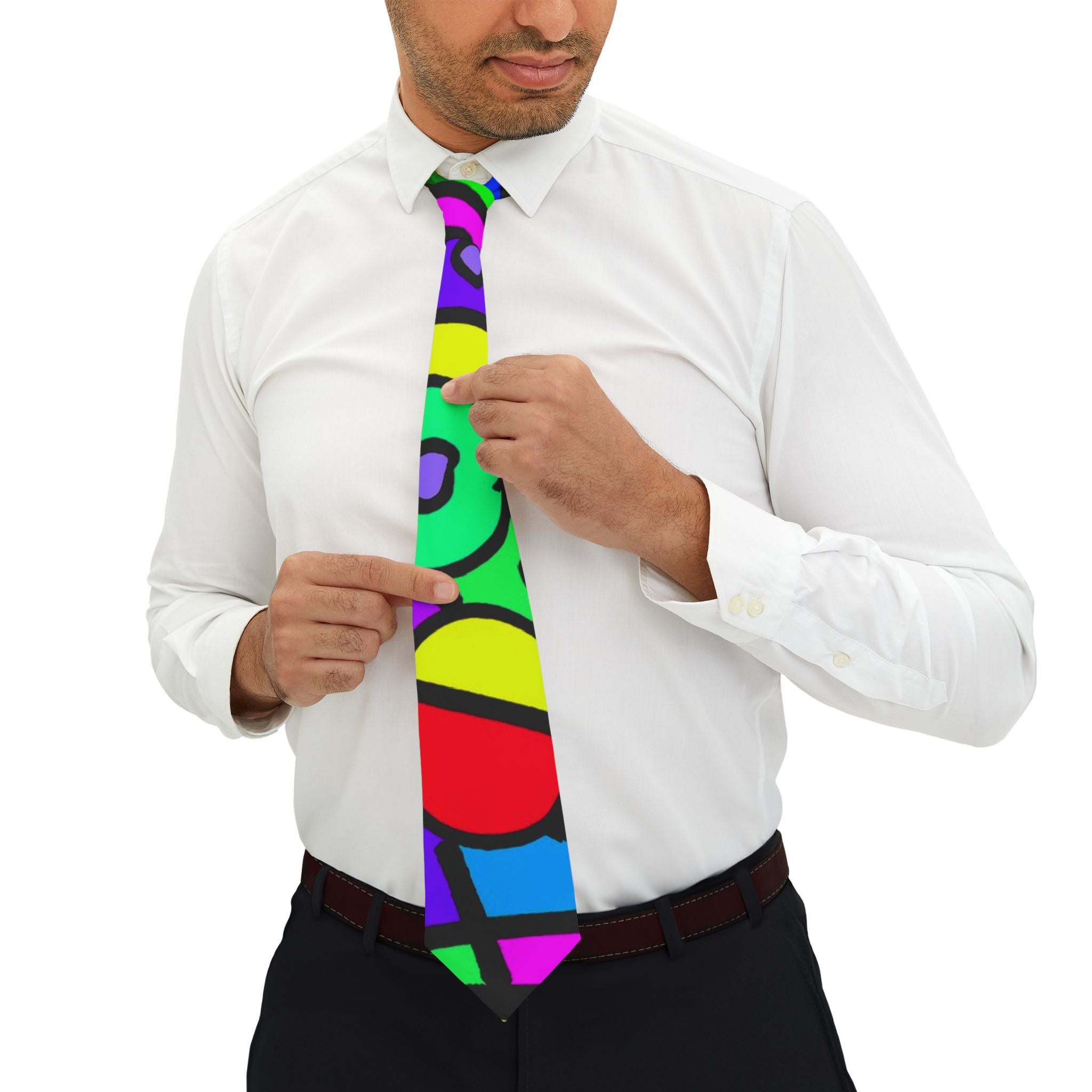 Portal Tie 7 Colorful Abstract Necktie for Creative Professionals