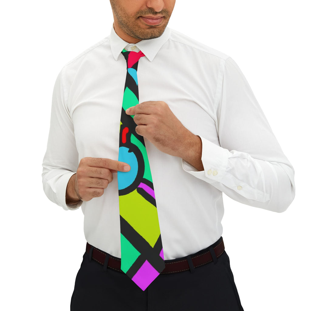 Portal Tie 11 -Colorful Abstract Necktie for Artistic Expressions